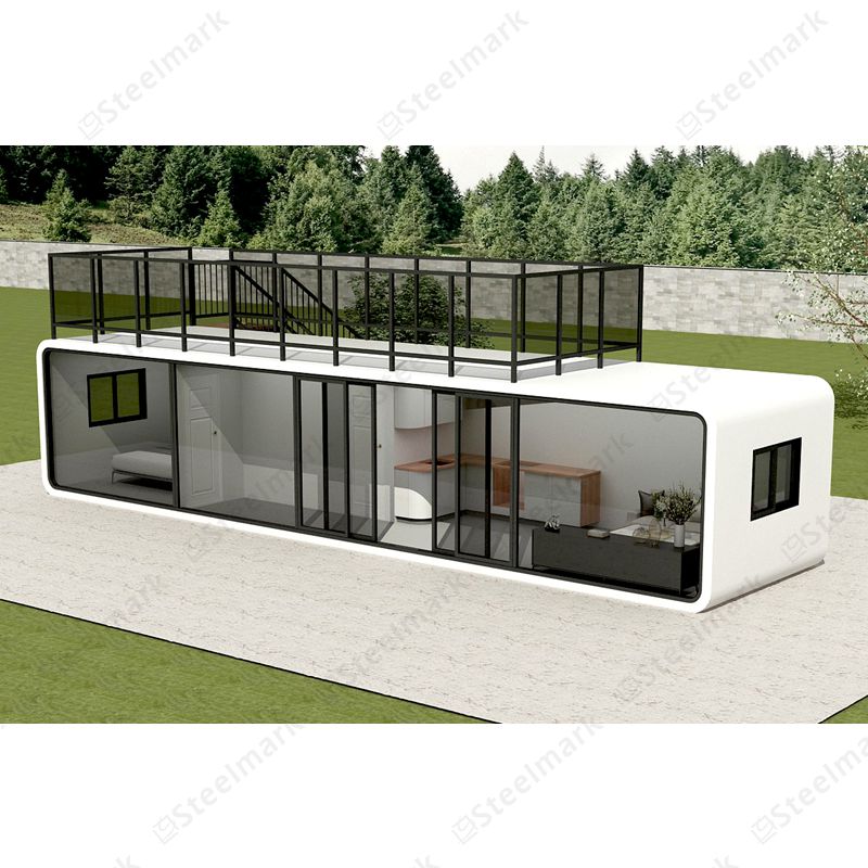 GS-PB05 outdoor office pod with solar panels prefabricated house