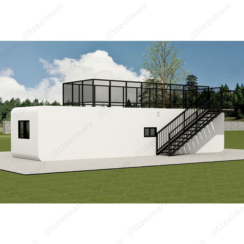 GS-PB05 outdoor office pod with solar panels prefabricated house