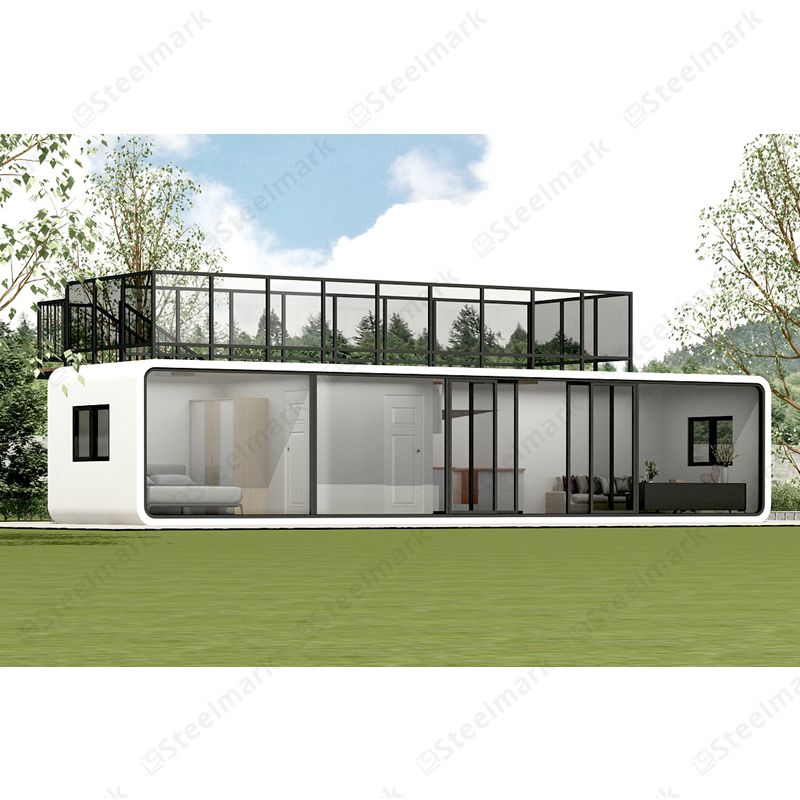 GS-PB05 outdoor office pod with solar panels prefabricated house