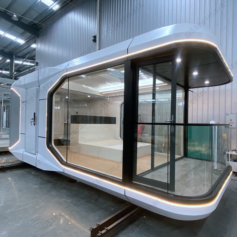 GS-A02 8.5meter prefab custom eco capsule house with balcony